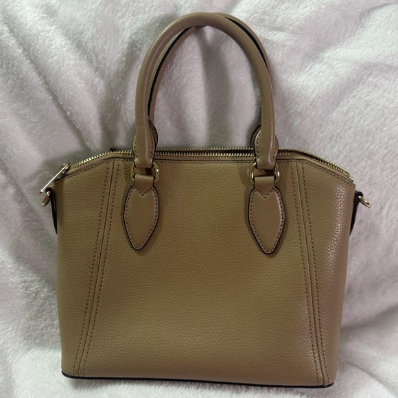 Michael Kors Tan Pebbled Leather Satchel/Crossbody - Picture 2 of 11
